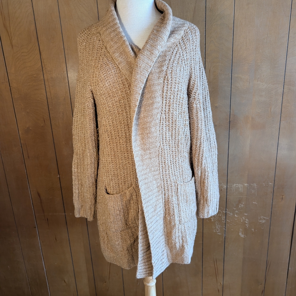 Cozy Tan Knit Cardigan